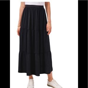 VINCE CAMUTO BLACK TEIRED SKIRT XL